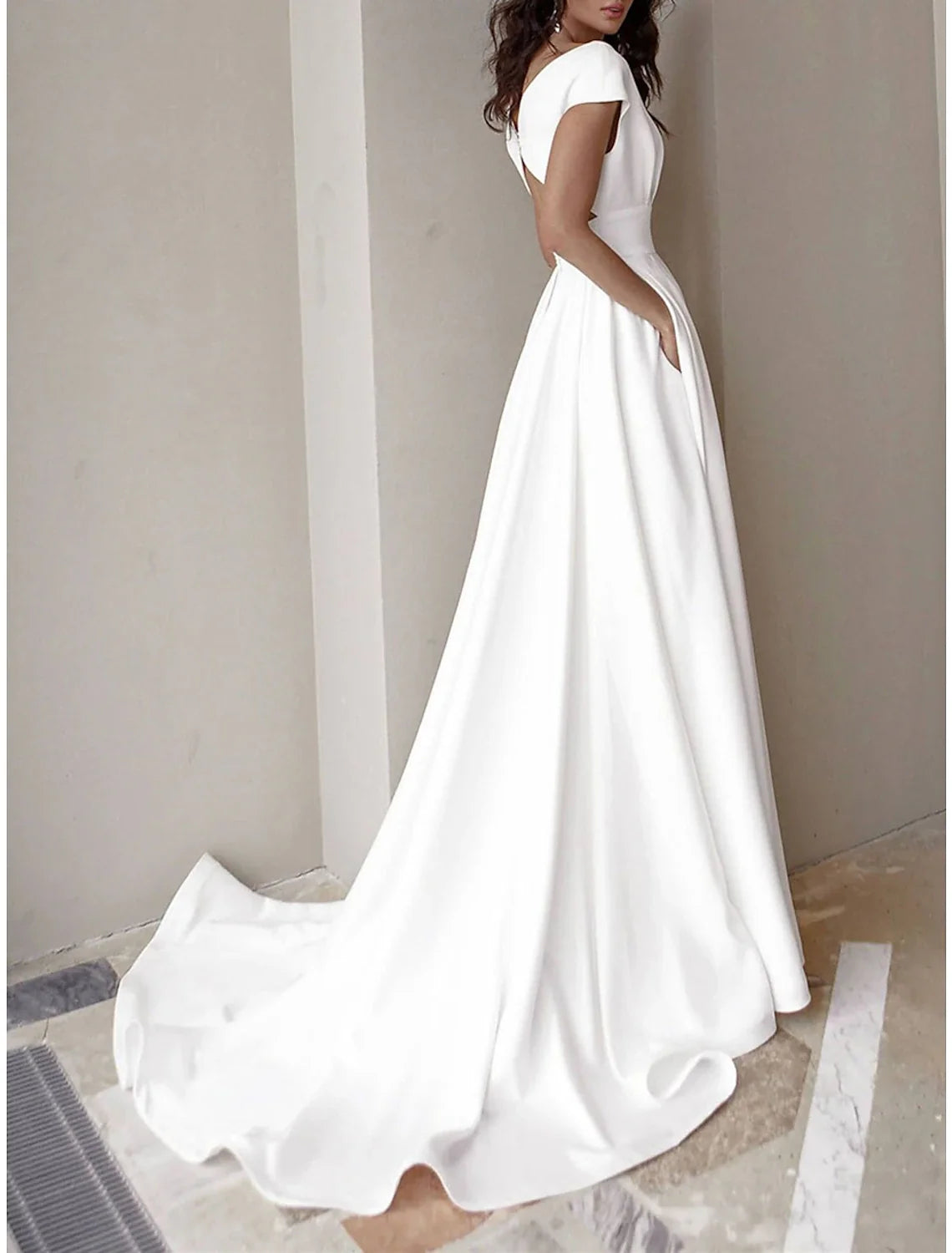 Women's Prom Dress Party Dress Swing Dress Long Dress Maxi Dress Black White Red Short Sleeve Plain Ruffle Summer Spring Fall V Neck Red Valentines Dress Valentine's Day Wedding Guest Evening Party