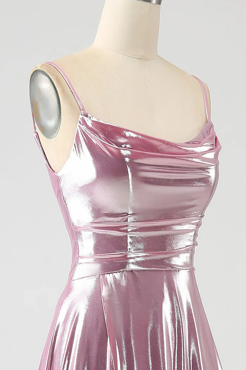 A Line Spaghetti Straps Long Prom Dress With Split Front