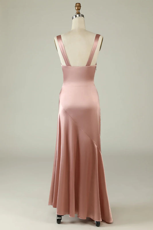 Asymmetrical Bridesmaid Dress With Slit