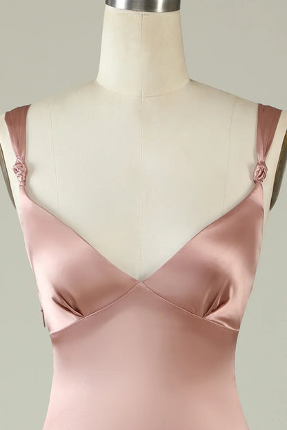 Asymmetrical Bridesmaid Dress With Slit