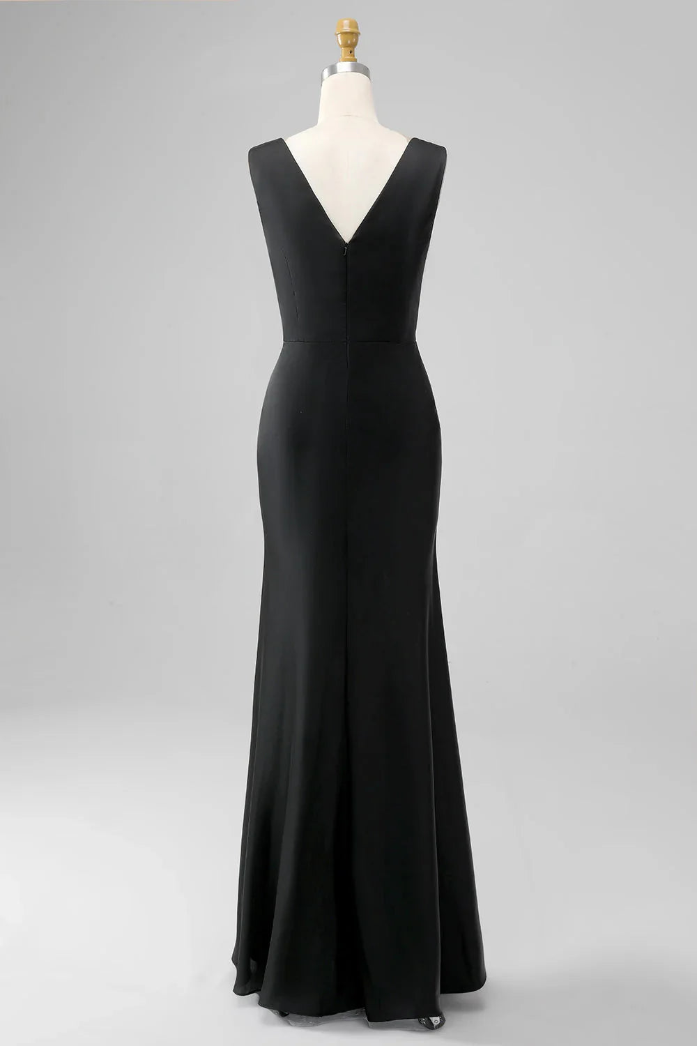 Mermaid Cowl Neck Satin Long Bridesmaid Dress Prom Dress