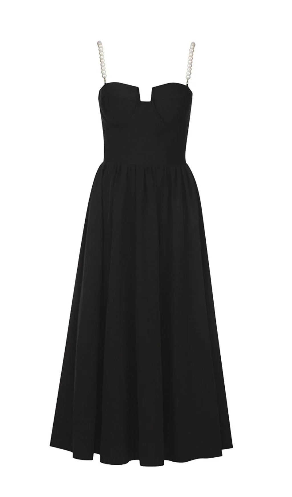 Pearl Strap Strapless A-line Prom Dress