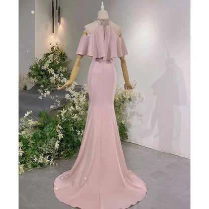 Vintage Off The Shoulder Long Mermaid Prom Dress