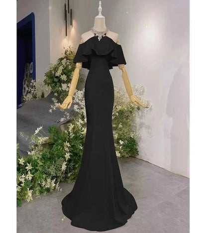 Vintage Off The Shoulder Long Mermaid Prom Dress