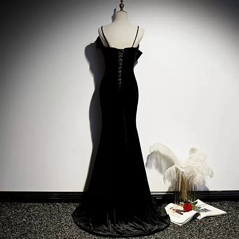 Simple Thin shoulder strap Mermaid Prom Dresses