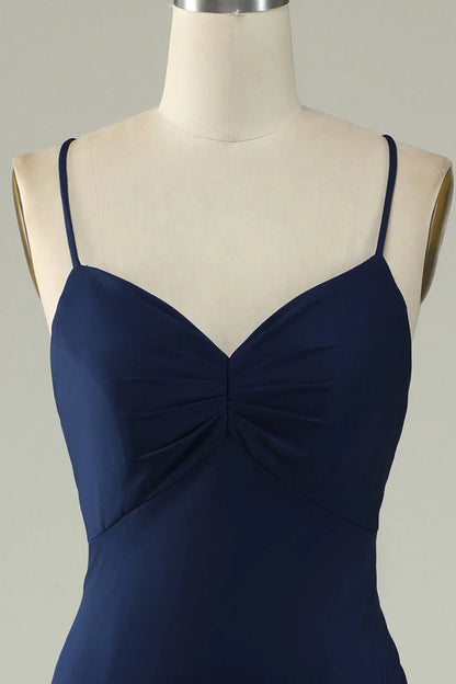 Mermaid Spaghetti Straps Prom Dress With Split Front