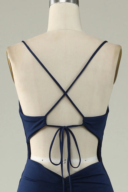 Mermaid Spaghetti Straps Prom Dress With Split Front