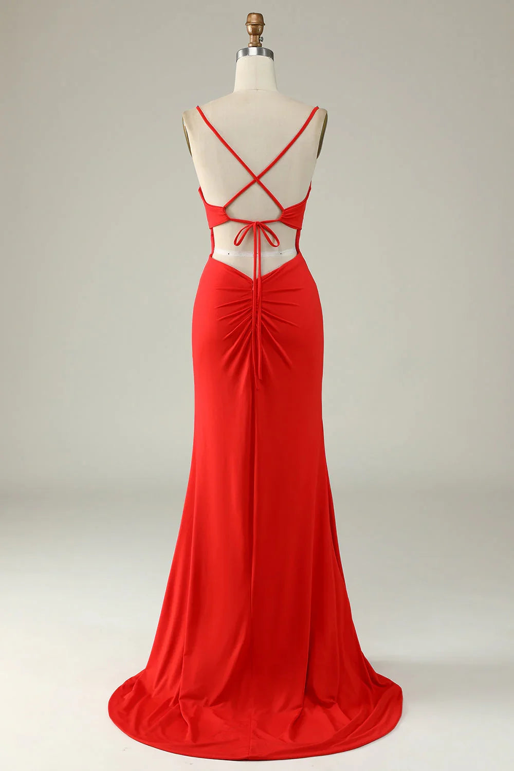 Mermaid Spaghetti Straps Prom Dress With Split Front