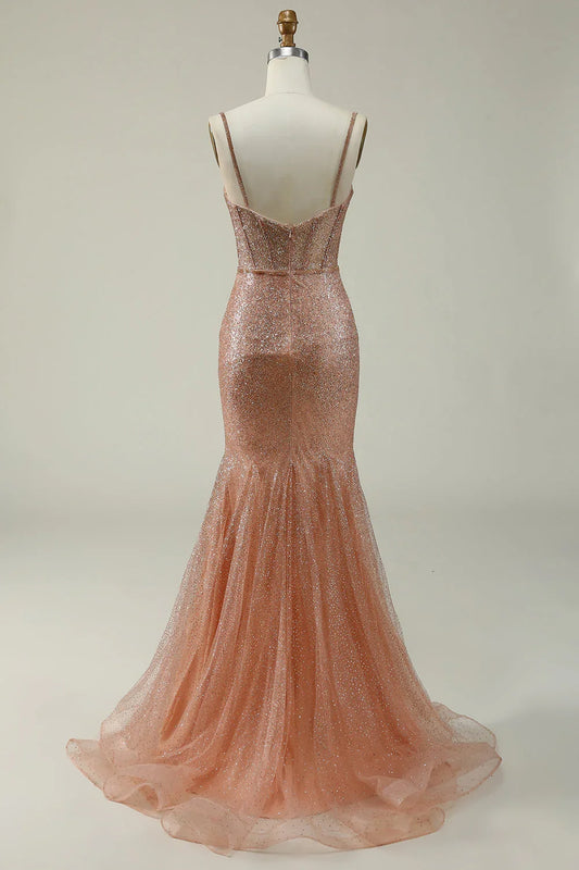 Mermaid Sweetheart Sequins Long Prom Dress