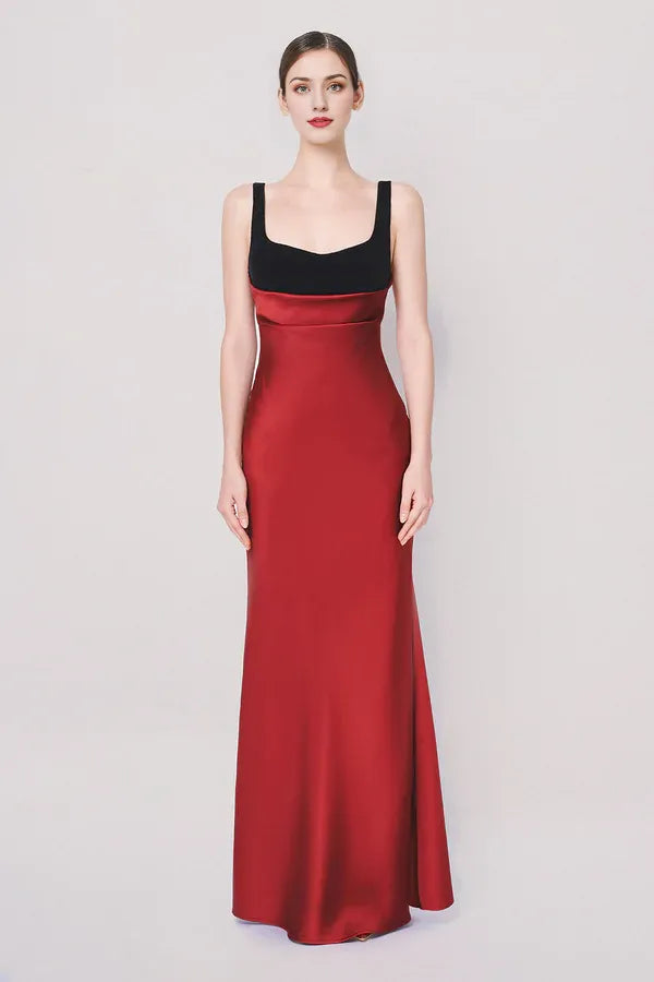 Dress A-line Back Zipper Satin Floor Length Maxi Dress Sleeveless Elegant Regular Straps Backless Prom Dress