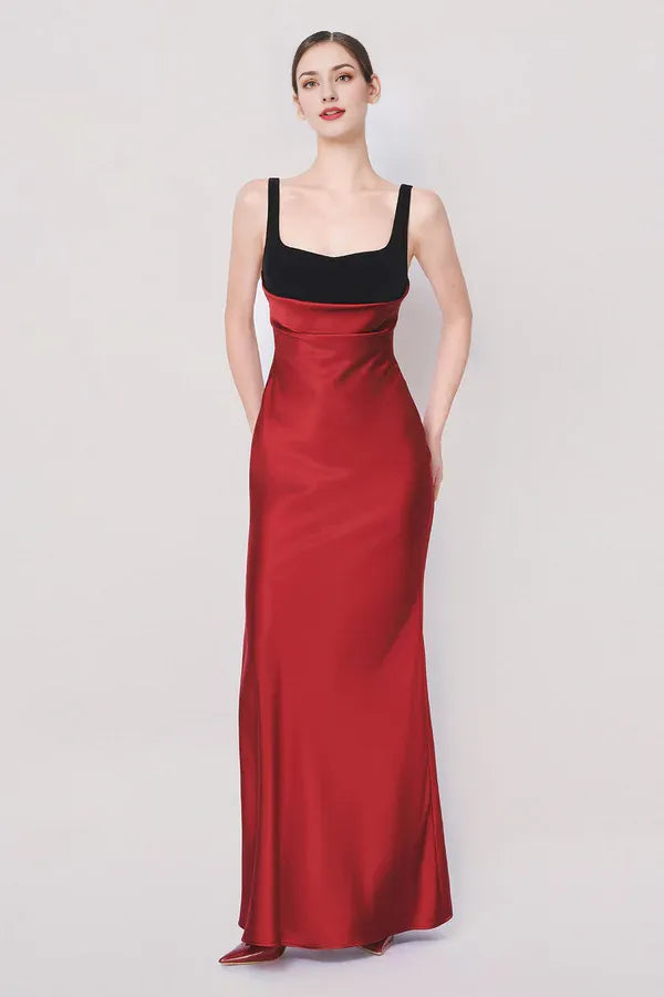 Dress A-line Back Zipper Satin Floor Length Maxi Dress Sleeveless Elegant Regular Straps Backless Prom Dress