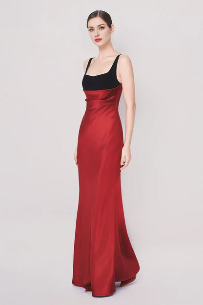 Dress A-line Back Zipper Satin Floor Length Maxi Dress Sleeveless Elegant Regular Straps Backless Prom Dress
