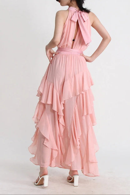 Dress A-line Slim Split Dresses For Women Stand Collar Sleeveless Female Fashion Prom Dress