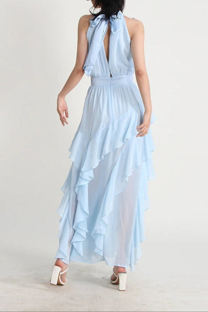 Dress A-line Slim Split Dresses For Women Stand Collar Sleeveless Female Fashion Prom Dress