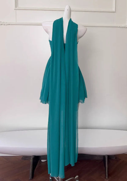 Dress A-line Strapless Chiffon Short Prom Dress Pleated Chic Homecoming Dress