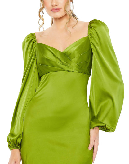 Dress A-line Sweetheart Simple Formal Prom Dress Elegant Long Sleeves Floor Length Open Back Evening Dress