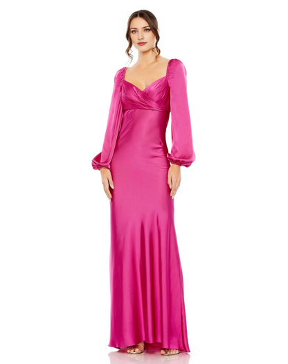 Dress A-line Sweetheart Simple Formal Prom Dress Elegant Long Sleeves Floor Length Open Back Evening Dress