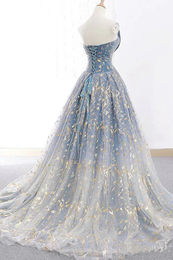 Dress A Line Sleeveless Puffy Gold Lace Quinceanera Dresses Unique Sweet 16 Prom Dresses