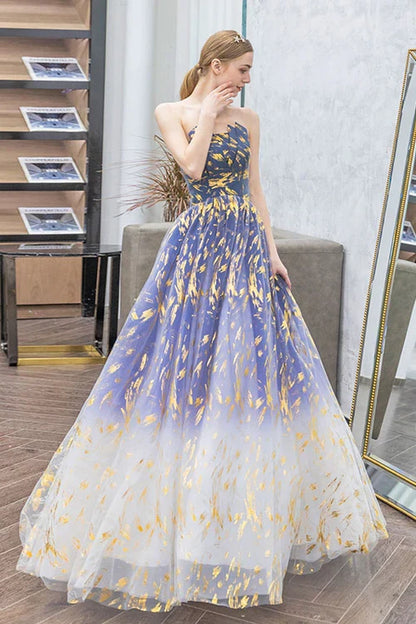 Dress A Line Sleeveless Puffy Gold Lace Quinceanera Dresses Unique Sweet 16 Prom Dresses