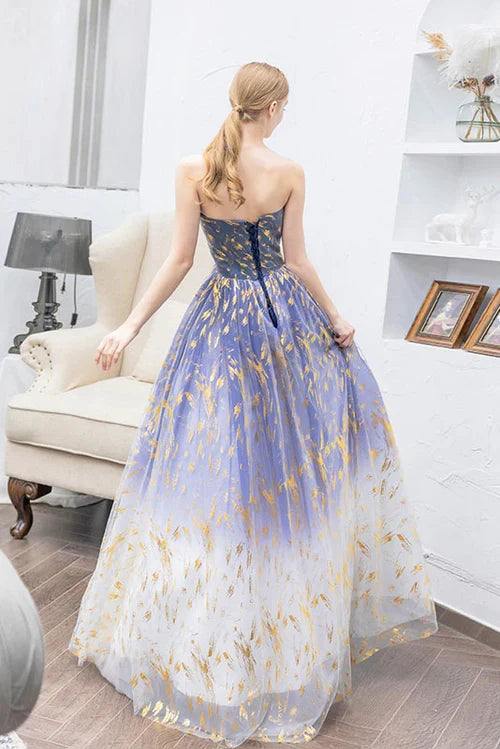 Dress A Line Sleeveless Puffy Gold Lace Quinceanera Dresses Unique Sweet 16 Prom Dresses
