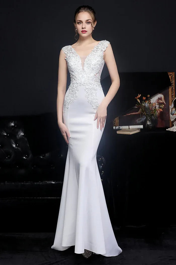 Dress Blush Mermaid Mermaid/Trumpet Maxi Dress Sleeveless With Appliques Prom Dress