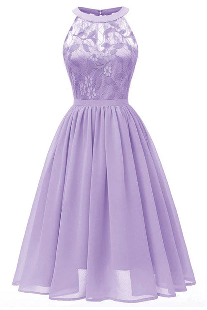 Dress Burgundy Sleeveless A-line Lace Cocktail Party Dress Sleeveless Chiffon Homecoming Dress