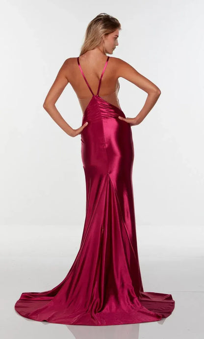 Dress Chic Off the Shoulder Party Dress Evening Dress Sweep/Brush Train Sleeveless Backless Prom Dress With Slit
