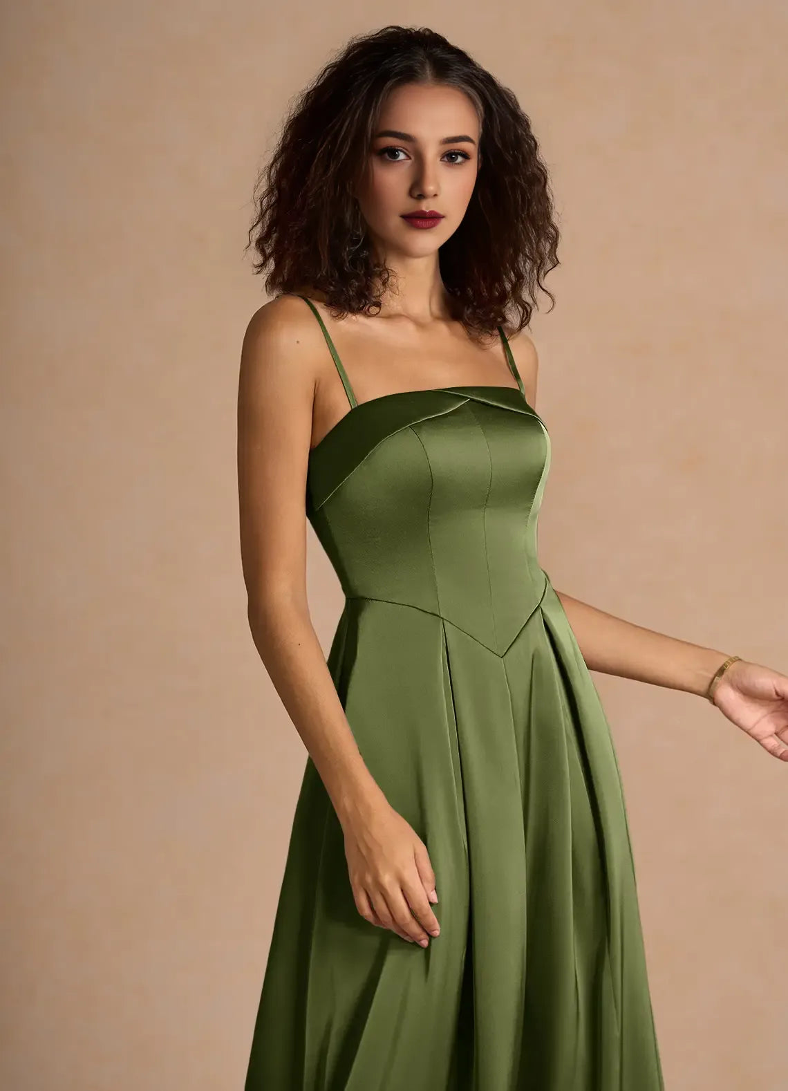 Dress Classic Off-the-Shoulder Elegant Maxi Dress Prom Dress Modern Satin A-Line Pleats Evening Dress