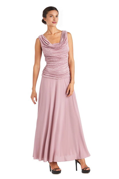 Dress Elegant Cowl Neck Dress Sleeveless Sheath/Column Floor-Length Prom Dress/Mother of the Bride Dress