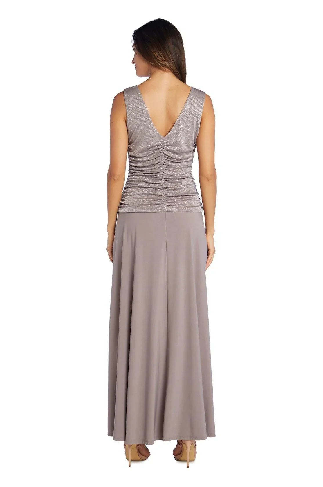 Dress Elegant Cowl Neck Dress Sleeveless Sheath/Column Floor-Length Prom Dress/Mother of the Bride Dress