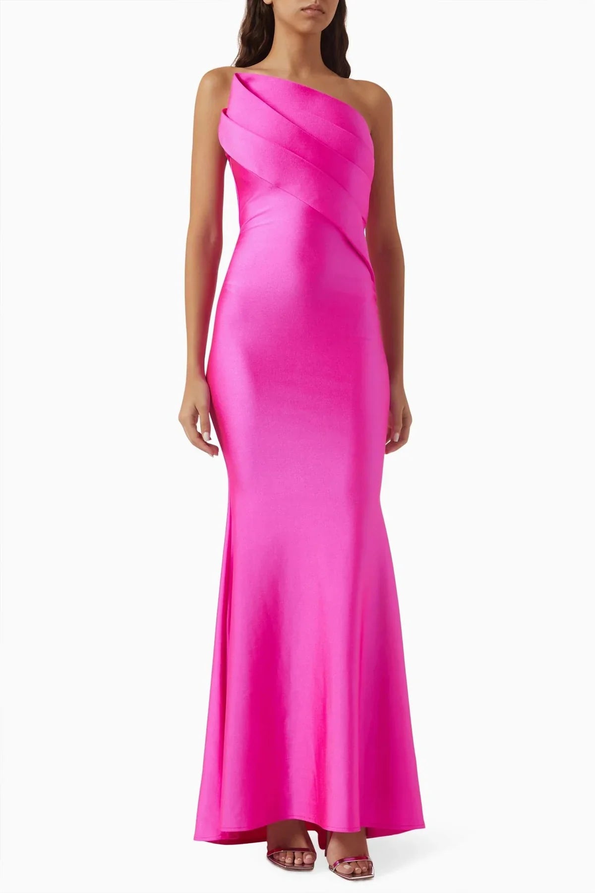 Dress Elegant Light Blue Evening Dress One Shoulder Satin And Mermaid Silhouette Prom Dress