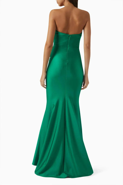 Dress Elegant Light Blue Evening Dress One Shoulder Satin And Mermaid Silhouette Prom Dress