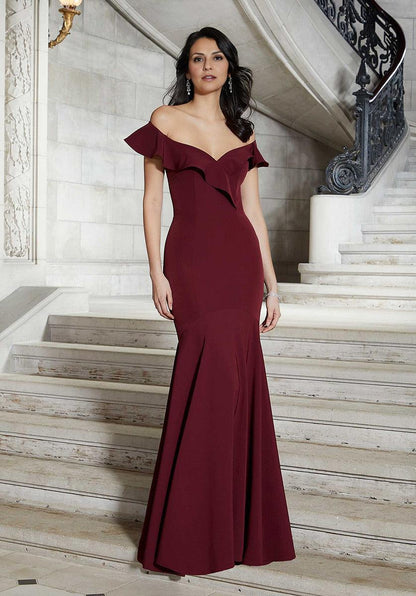 Dress Elegant Off-the-Shoulder Sleeveless Prom Dress Mermaid Full Length Ruffle Mother Of The Bride With Train