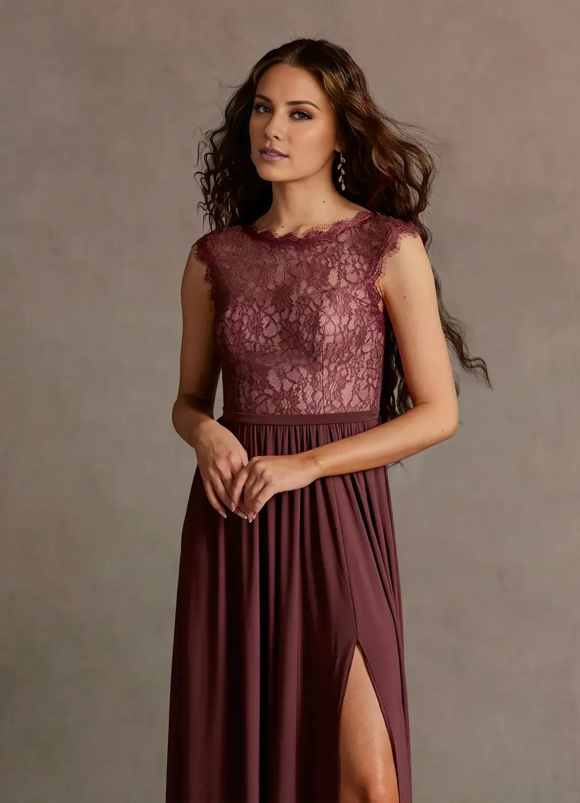 Dress Elegant Black Boat Neck Lace Appliques Maxi Dress Sleeveless Slit A-Line V Back Prom Dress