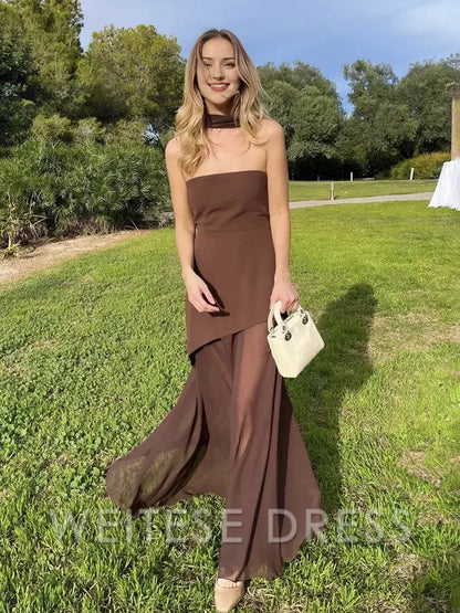Dress Fashion Strapless Dress With Ribbon Female Elegant Sleeveless Beach Vacation Long Dress Spring New Women Prom Dress