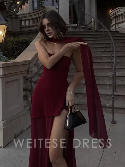 Dress Fashion Strapless Dress With Ribbon Female Elegant Sleeveless Beach Vacation Long Dress Spring New Women Prom Dress
