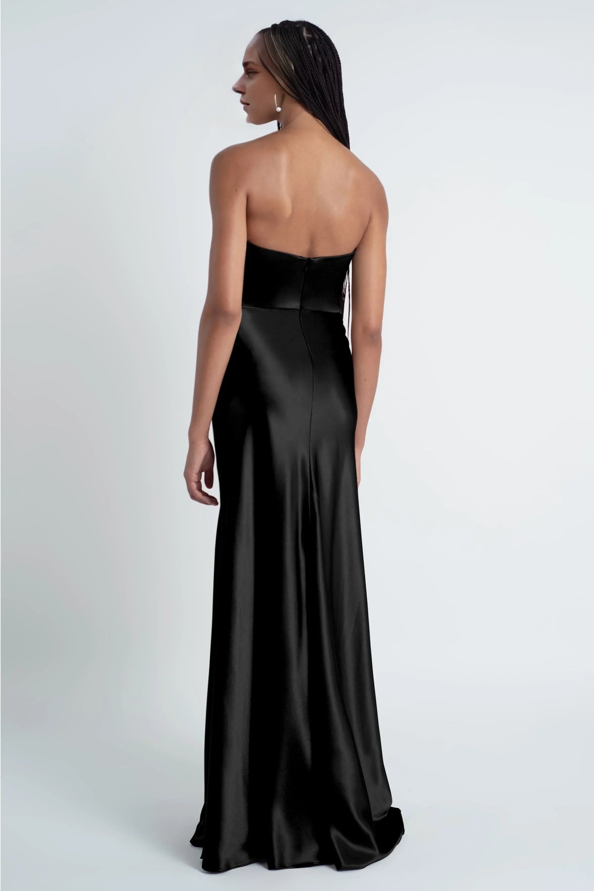 Dress Fashionable Cowl Neck Off The Shoulder Sleeve Satin Evening Dress Bridesmaid Dress Floor-Length Sheath Prom Dress