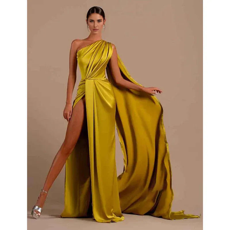 Dress Formal Women's Dresses Unique One Shoulder High Split Long Formal Party Dress Prom Dresses Prom Dresses Shops