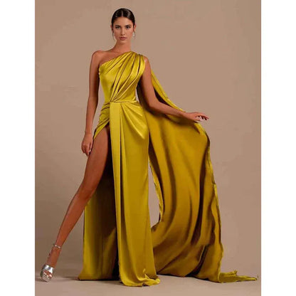 Dress Formal Women's Dresses Unique One Shoulder High Split Long Formal Party Dress Prom Dresses Prom Dresses Shops