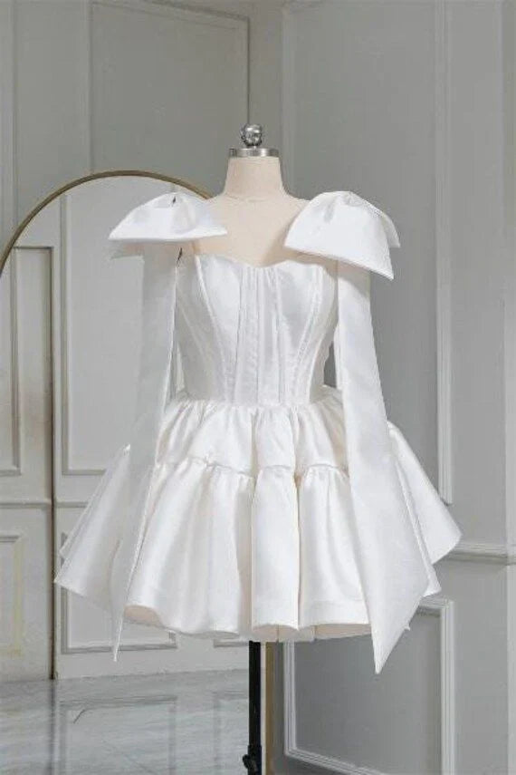 Dress Formal Women's Dresses Sweet A Line Short Homecoming Dress White Party Gown Prom Dress In Store