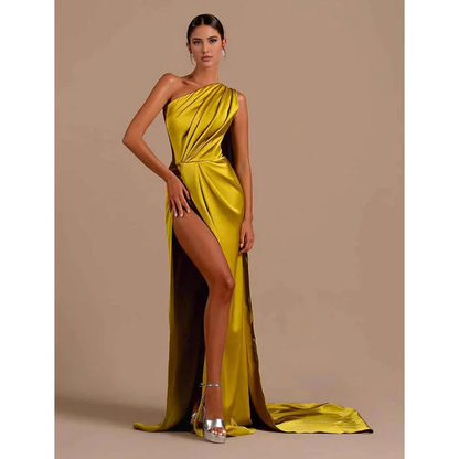 Dress Formal Women's Dresses Unique One Shoulder High Split Long Formal Party Dress Prom Dresses Prom Dresses Shops