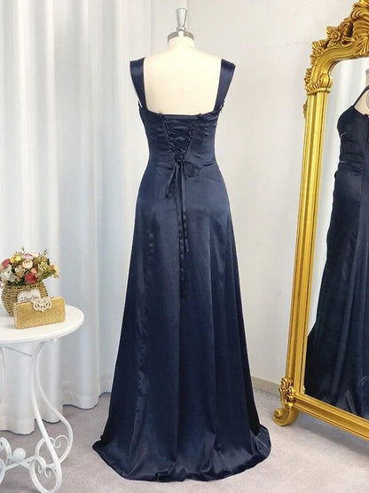 Dress Formal Women's Dresses A Line Satin Long Vintage Formal Party Dress Prom Dress In Store