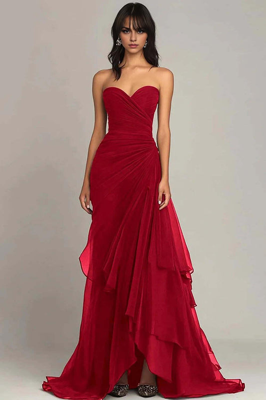 Dress Gorgeous Mermaid Sweetheart Green Long Prom Dress with Ruffles