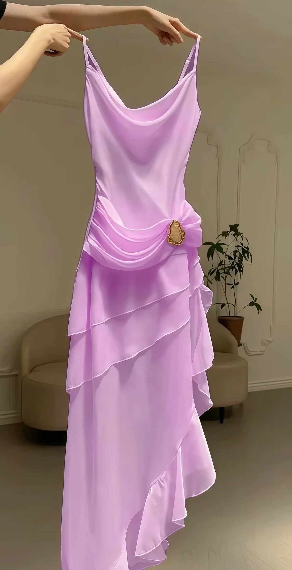 Dress Ivory Chiffon Sheath Party Dress Pleated Sleeveless Homecoming Dress