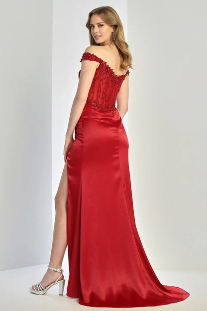 Dress Off-the-Shoulder Sweetheart Long Evening Dress Mermaid Beaded Formal Floor Length Corset Prom Dress With Slit