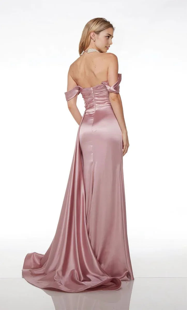 Dress Off the Shoulder Evening Dress Mermaid/Trumpet Sleeveless Sweep/Brush Train Prom Dress