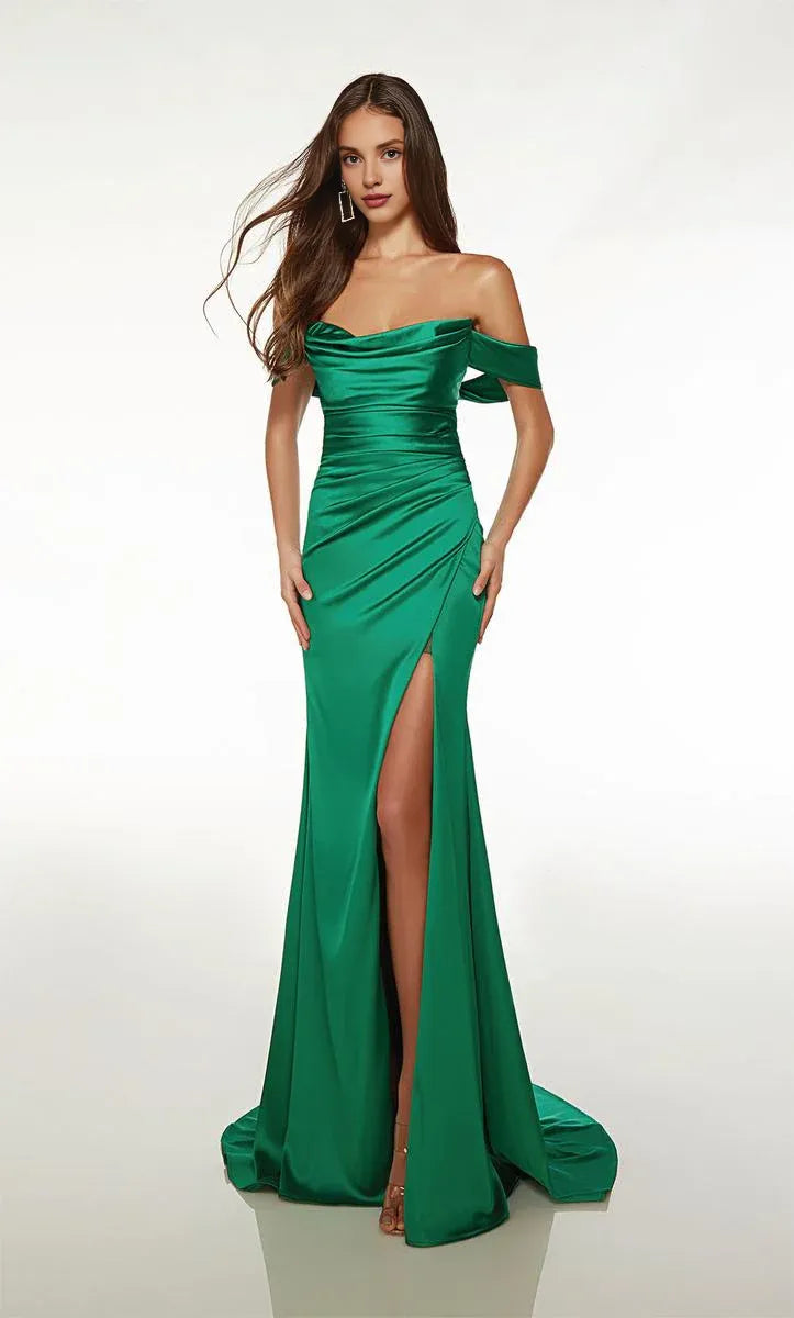 Dress Off the Shoulder Evening Dress Mermaid/Trumpet Sleeveless Sweep/Brush Train Prom Dress