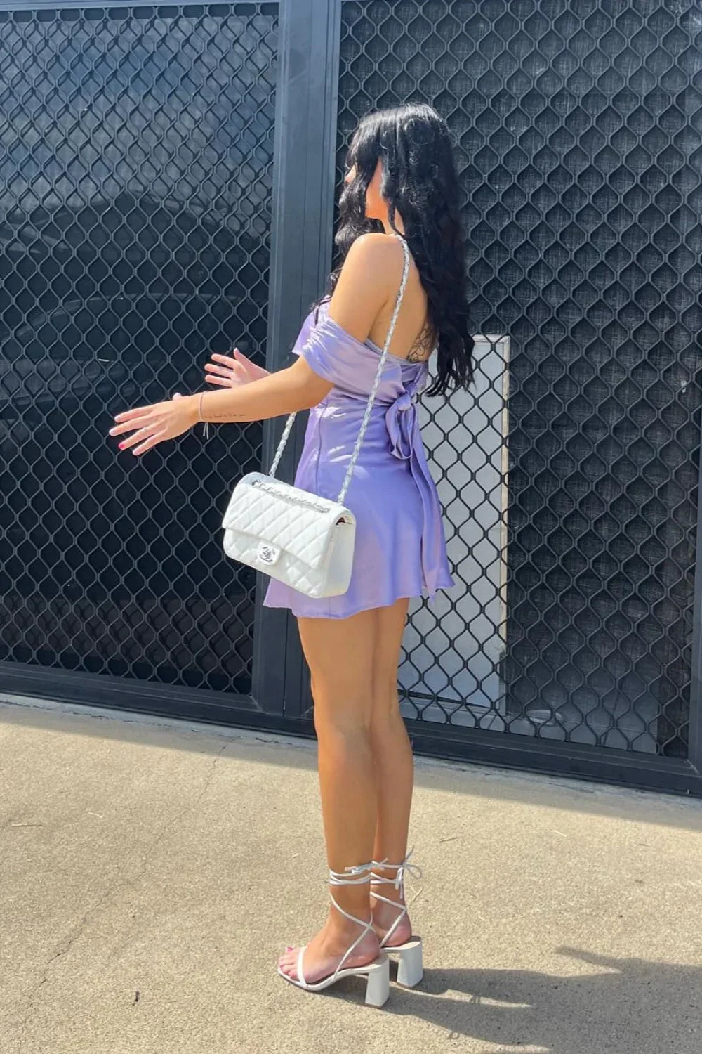 Dress Off the Shoulder Yellow Back Tie Short Dress Homecoming Dress