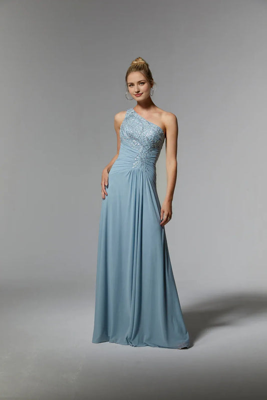 Dress One Shoulder Pleats Long Formal Prom Dress Elegant Sleeveless Floor Length Backless Evening Dress