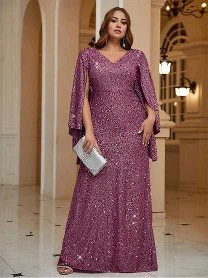 Dress Plus Size Pink Shawl Shining Gorgeous Ballroom Evening Dress Wedding Evening Dress Women Prom Dress